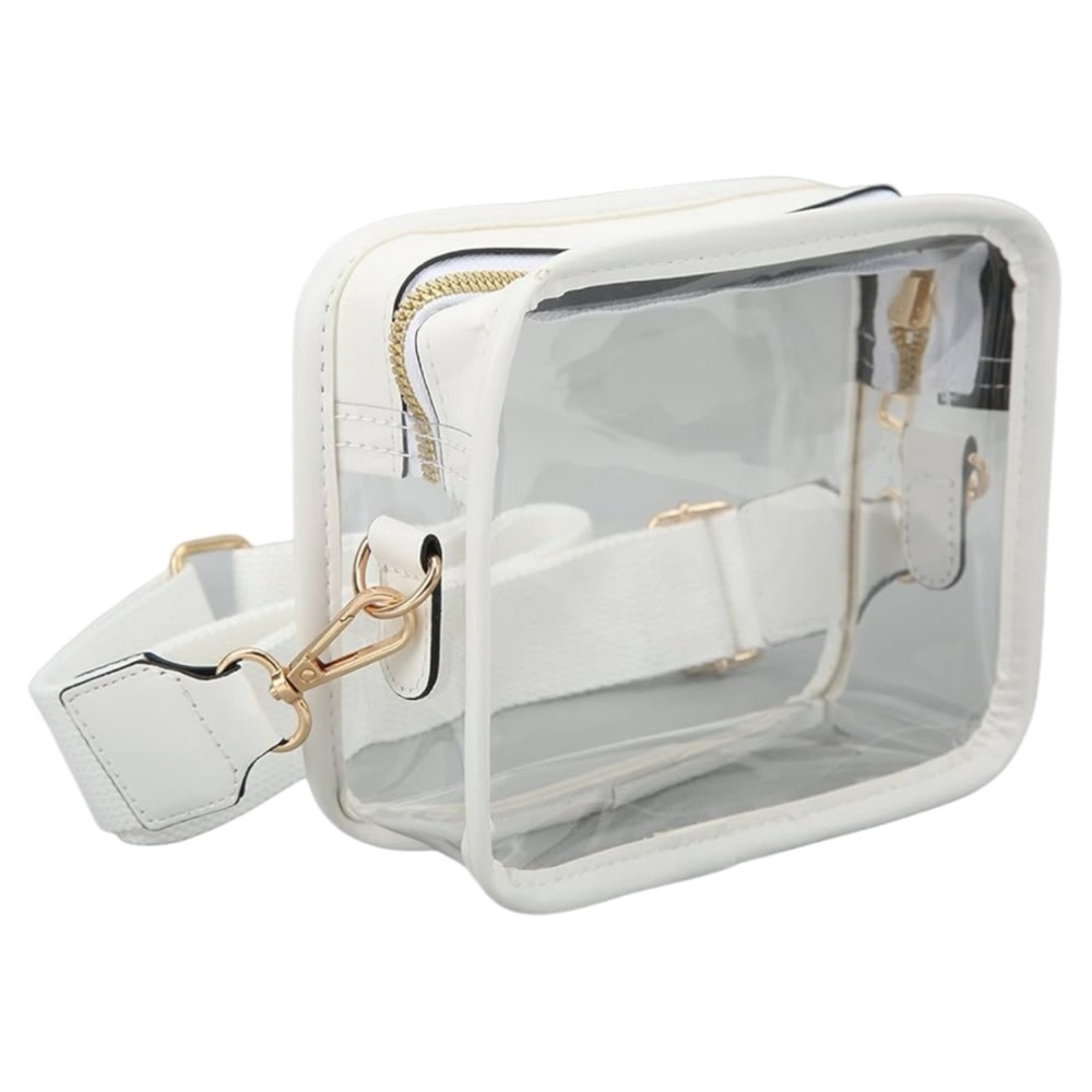 Clear Crossbody Bag - White